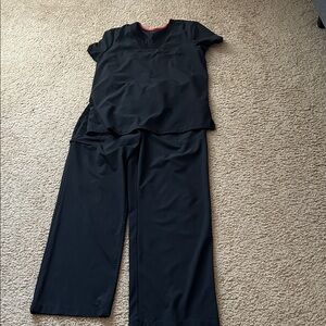 Women's Black Scrub Set